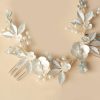 Headpieces | Halo Pearl Bridal Wedding Hair Combs Silver – Girls