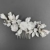 Headpieces | Pearl Beading Flower Hair Combs Bridal Wedding Headpieces Gold – Girls