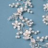 Headpieces | Pearl Flower/Leaf Hair Vines Elegant Bridal Wedding Headpieces Silver – Girls