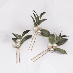 Headpieces | Pearl Leaf Hair Pins Sets Bridal Bridesmaid Wedding Headpieces (Set of 6) As Picture – Girls