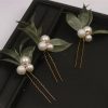 Headpieces | Pearl Leaf Hair Pins Sets Bridal Bridesmaid Wedding Headpieces (Set of 6) As Picture – Girls