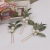 Headpieces | Pearl Leaf Hair Pins Sets Bridal Bridesmaid Wedding Headpieces (Set of 6) As Picture – Girls