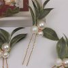 Headpieces | Pearl Leaf Hair Pins Sets Bridal Bridesmaid Wedding Headpieces (Set of 6) As Picture – Girls