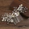 Headpieces | Pearl Rhinestone Bridal Wedding Hair Combs Headpieces Gold – Girls