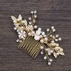 Headpieces | Pearl Rhinestone Bridal Wedding Hair Combs Headpieces Gold – Girls