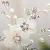 Headpieces | Pearl Rhinestone Flower Hair Clips Bridal Wedding Headpieces Silver – Girls