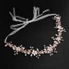 Headpieces | Pearl Rhinestone Flower Leaf Hair Vines Halo Bridal Wedding Headpieces Rose Gold – Girls