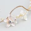 Headpieces | Pearl Rhinestone Flower Leaf Headbands Halo Bridal Wedding Headpieces Gold – Girls