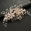 Headpieces | Pearl/Rhinestone Hair Combs Bridal Wedding Headpieces Gold – Girls