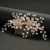 Headpieces | Pearl/Rhinestone Hair Combs Bridal Wedding Headpieces Gold – Girls