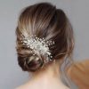 Headpieces | Pearl/Rhinestone Hair Combs Bridal Wedding Headpieces Gold – Girls