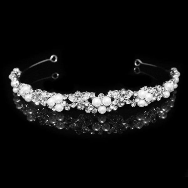 Headpieces | Pearl/Rhinestone Headbands Bridal Wedding Headpieces Silver – Girls