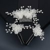 Headpieces | Rhinestone Flower Hair Pins & Hair Combs Sets Bridal Wedding Headpieces Silver – Girls