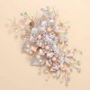 Headpieces | Rhinestone Flower/Leaf Hair Clips Luxurious Bridal Wedding Headpieces Gold – Girls