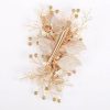 Headpieces | Rhinestone Flower/Leaf Hair Clips Luxurious Bridal Wedding Headpieces Gold – Girls