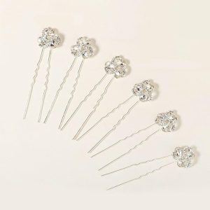 Headpieces | Rhinestone Hair Pins Sets Bridal Wedding Headpieces (Set of 6) Silver – Girls