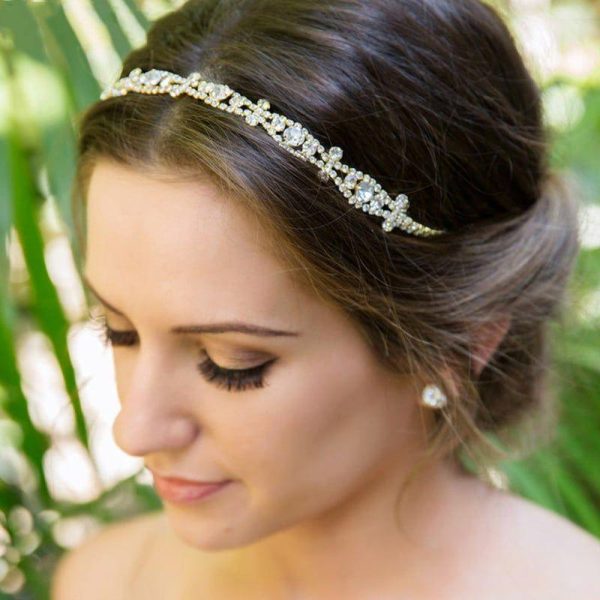 Headpieces | Rhinestone Headbands Halo Bridal /Bridesmaid Wedding Headpieces Gold – Girls