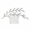 Headpieces | Rhinestone Leaf Hair Combs Bridal Wedding Headpieces (Sold in a single piece) Gold – Girls