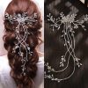 Headpieces | Rhinestone Leaf Hair Vines Gorgeous Bridal Wedding Headpieces Silver – Girls