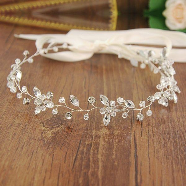 Headpieces | Rhinestone Leaf Hair Vines Halo Bridal Wedding Headpieces As Picture – Girls