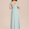 Junior Bridesmaid Dresses | A-line Asymmetrical Asymmetrical Chiffon Junior Bridesmaid Dress Mist – Girls