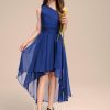 Junior Bridesmaid Dresses | A-line One Shoulder Asymmetrical Chiffon Junior Bridesmaid Dress With Bow As Picture – Girls