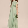 Junior Bridesmaid Dresses | A-line Scoop Asymmetrical Chiffon Junior Bridesmaid Dress Celadon – Girls