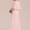 Junior Bridesmaid Dresses | A-line Scoop Floor-Length Chiffon Junior Bridesmaid Dress Blushing Pink – Girls