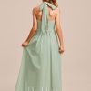 Junior Bridesmaid Dresses | A-line Square Floor-Length Chiffon Junior Bridesmaid Dress Celadon – Girls