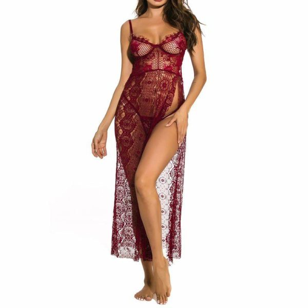 Lingerie | Attractive/Breathable/Charming/Dreamlike Polyester Sleepwear Burgundy – Girls