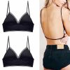 Lingerie | Breathable/Classic/Comfortable Chinlon Bra Black – Girls