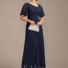 Mother of the Bride Dresses | A-line Asymmetrical Floor-Length Chiffon Mother of the Bride Dress With Pleated Sequins Beading As Picture – Womens