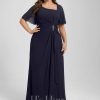 Mother of the Bride Dresses | A-line Asymmetrical Floor-Length Chiffon Mother of the Bride Dress With Pleated Sequins Beading As Picture – Womens