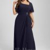 Mother of the Bride Dresses | A-line Asymmetrical Floor-Length Chiffon Mother of the Bride Dress With Pleated Sequins Beading As Picture – Womens