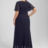 Mother of the Bride Dresses | A-line Asymmetrical Floor-Length Chiffon Mother of the Bride Dress With Pleated Sequins Beading As Picture – Womens