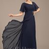 Mother of the Bride Dresses | A-line Asymmetrical Floor-Length Chiffon Mother of the Bride Dress With Pleated Sequins Beading As Picture – Womens