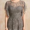 Mother of the Bride Dresses | A-line Illusion Scoop Floor-Length Lace Mother of the Bride Dress With Sequins As Picture – Womens