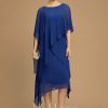 Mother of the Bride Dresses | A-line Scoop Asymmetrical Chiffon Mother of the Bride Dress As Picture – Womens