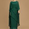 Mother of the Bride Dresses | A-line Scoop Floor-Length Chiffon Mother of the Bride Dress Dark Green – Womens