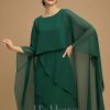 Mother of the Bride Dresses | A-line Scoop Floor-Length Chiffon Mother of the Bride Dress Dark Green – Womens