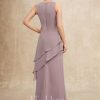 Mother of the Bride Dresses | A-line Scoop Floor-Length Chiffon Mother of the Bride Dress With Beading Dusk – Womens