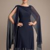 Mother of the Bride Dresses | A-line Scoop Floor-Length Chiffon Mother of the Bride Dress With Bow Pleated As Picture – Womens