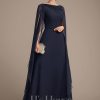 Mother of the Bride Dresses | A-line Scoop Floor-Length Chiffon Mother of the Bride Dress With Bow Pleated As Picture – Womens