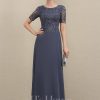 Mother of the Bride Dresses | A-line Scoop Floor-Length Lace Chiffon Mother of the Bride Dress With Sequins Stormy – Womens