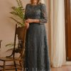 Mother of the Bride Dresses | A-line Scoop Floor-Length Lace Mother of the Bride Dress With Sequins Steel Grey – Womens