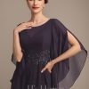 Mother of the Bride Dresses | A-line Scoop Illusion Ankle-Length Lace Chiffon Mother of the Bride Dress With Sequins As Picture – Womens