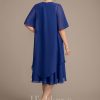 Mother of the Bride Dresses | A-line Scoop Knee-Length Chiffon Mother of the Bride Dress As Picture – Womens