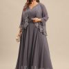 Mother of the Bride Dresses | A-line V-Neck Ankle-Length Chiffon Mother of the Bride Dress With Sequins Appliques Lace Beading As Picture – Womens