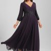 Mother of the Bride Dresses | A-line V-Neck Ankle-Length Lace Chiffon Mother of the Bride Dress With Sequins As Picture – Womens