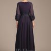 Mother of the Bride Dresses | A-line V-Neck Ankle-Length Lace Chiffon Mother of the Bride Dress With Sequins As Picture – Womens